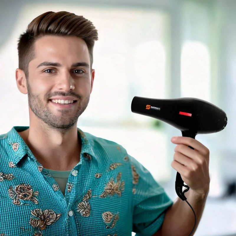 سشوار حرفهای سایونا مدل SY-1200، موتور AC با توان مصرفی 2000 وات، دارای قابلیت تعویض سری و باد سرد، دارای حلقه آویختن، با حالت صافکننده و حجمدهنده، وزن 1100 گرم، تنظیم حرارت 3 حالته و کنترل سرعت 2 حالته، به همراه 2 عدد سری متمرکزکننده پهن و باریک - Image 3