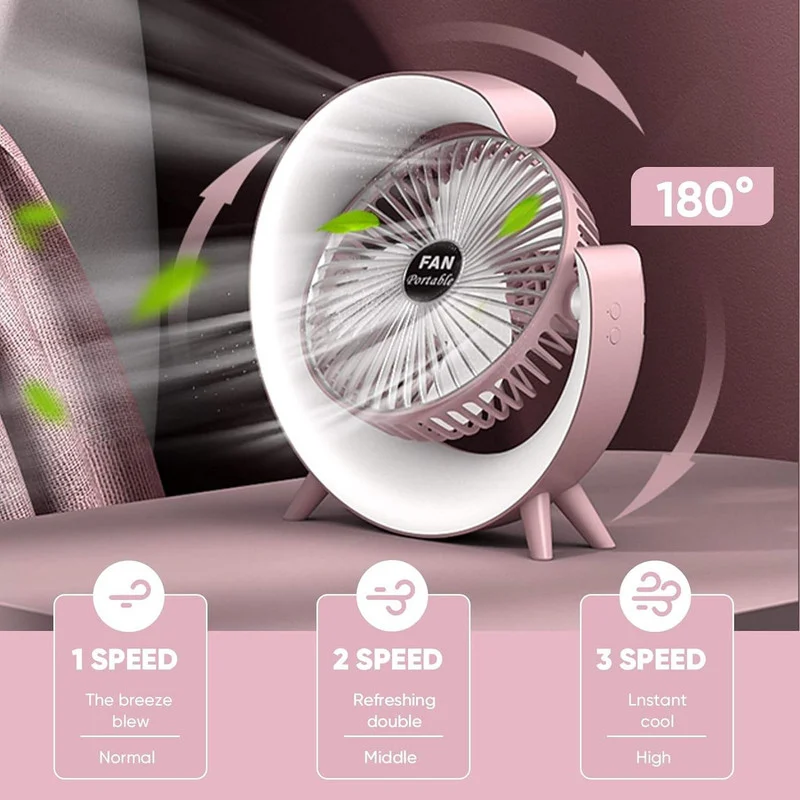 پنکه شارژی مدل Desktop Fan - Image 5