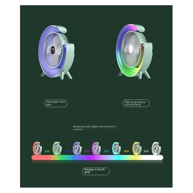 پنکه شارژی مدل Desktop Fan - Image 9