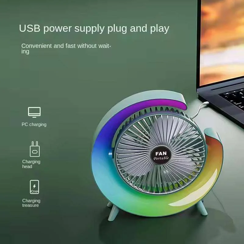 پنکه شارژی مدل Desktop Fan - Image 7