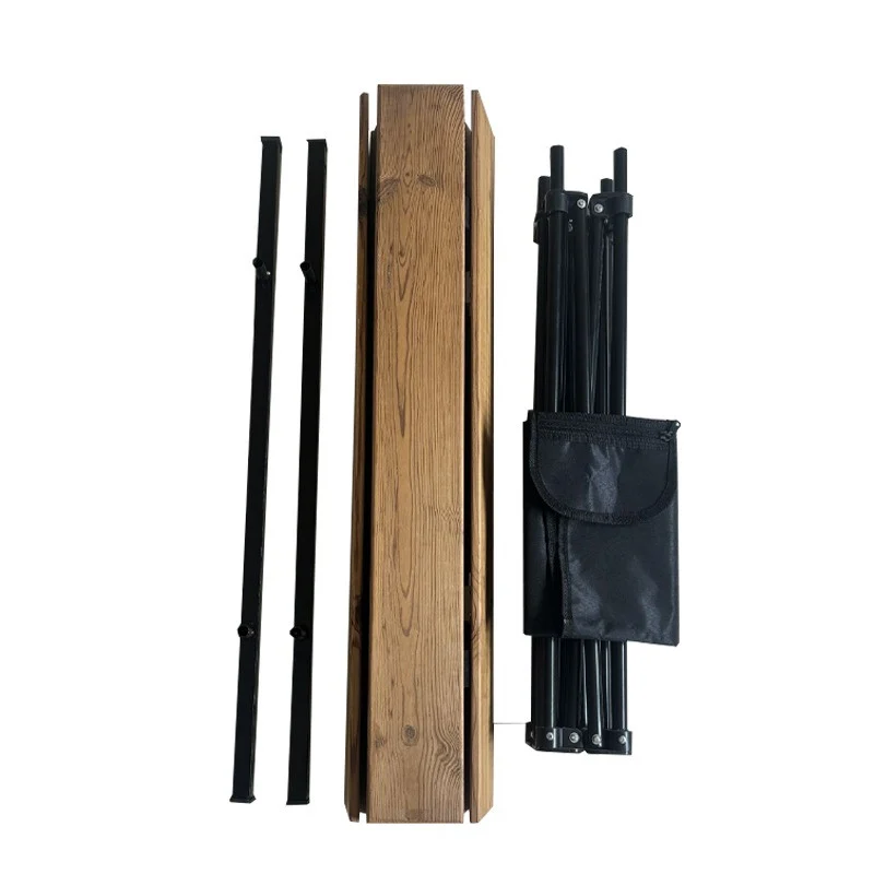میز سفری تاشو ترکایش مدل چوبی سایز صفحه 80×80 سانتی متر - Image 4