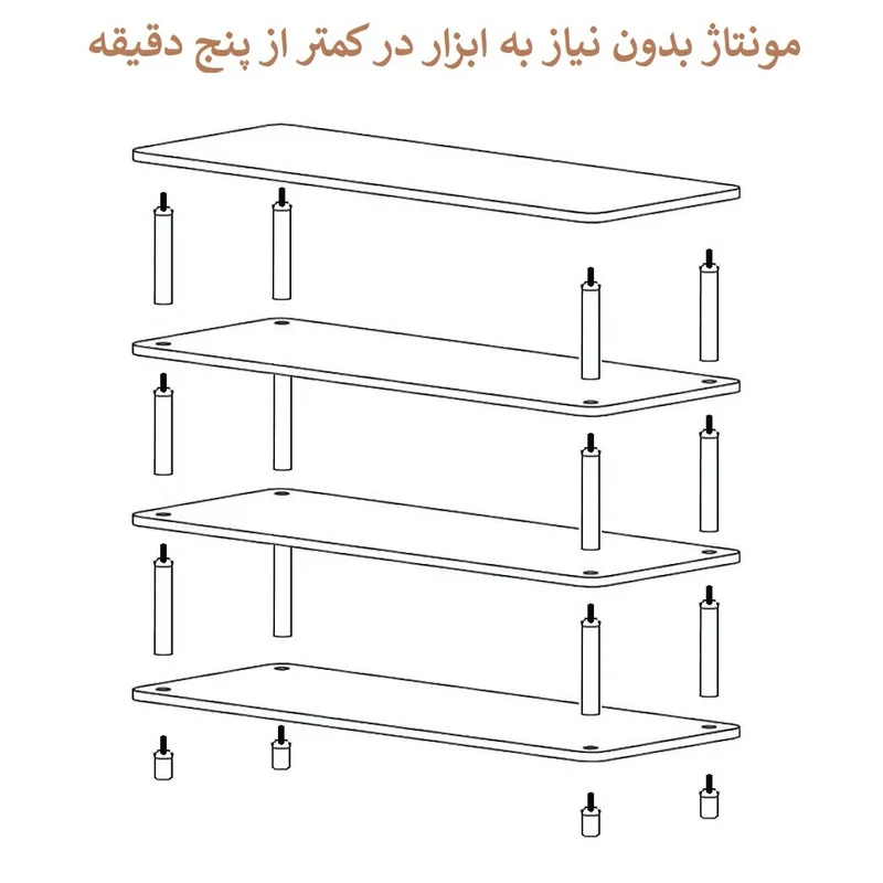 جاکفشی چهار طبقه مدل SR-4 - Image 2