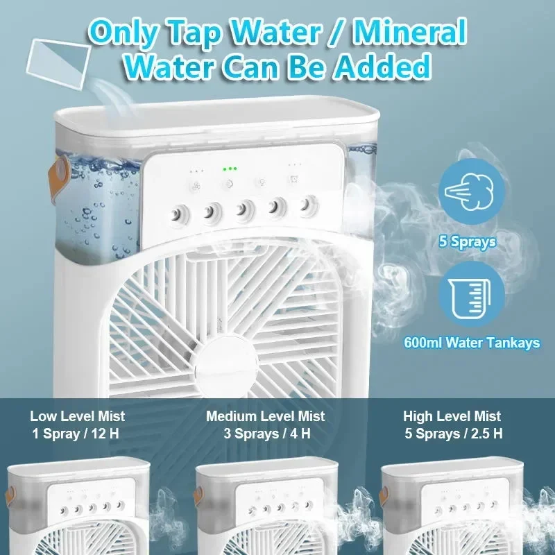 پنکه رومیزی مدل مه پاش 4in1 Air Cooling - Image 9
