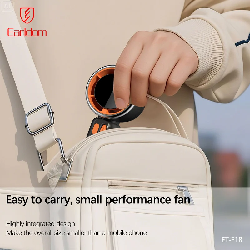 پنکه شارژی ارلدام مدل TURBO FAN F18 ظرفیت 3600 میلی آمپر ساعت - تصویر 7