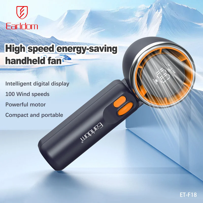 پنکه شارژی ارلدام مدل TURBO FAN F18 ظرفیت 3600 میلی آمپر ساعت - تصویر 2