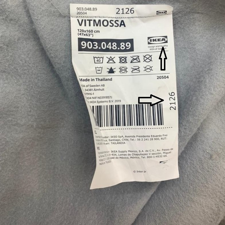 پتو مسافرتی ایکیا مدل VITMOSSA کد 2126 سایز 160x120 سانتی متر - Image 5