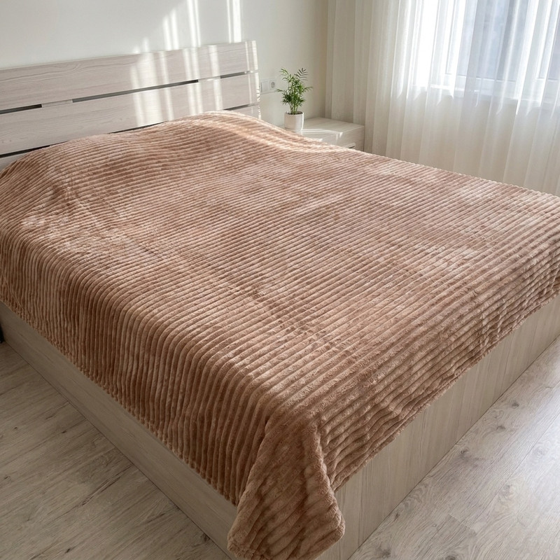 پتو مسافرتی مدل پلیسه دونفره سایز 200x220سانتی متر - تصویر 2