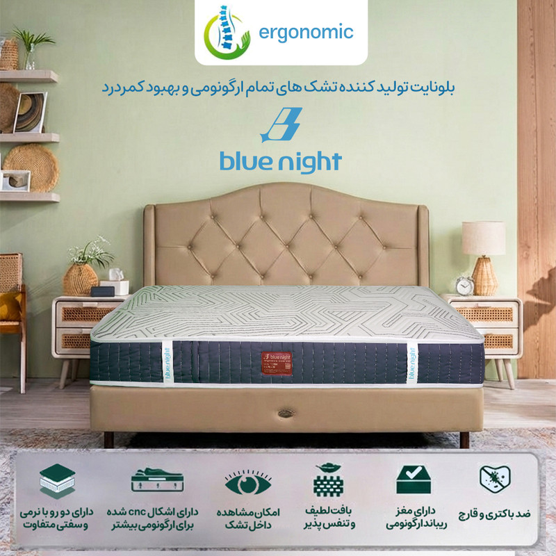 تشک طبی بلونایت مدل Fioren دو نفره سایز 160x200 سانتی متر - Image 12