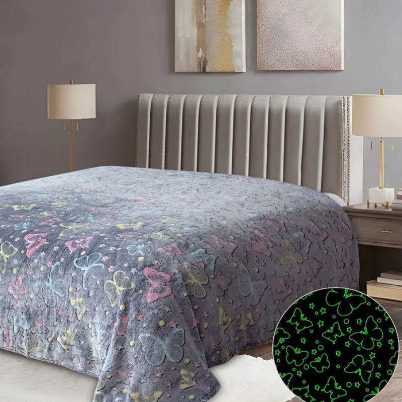 پتو مسافرتی 1 نفر ویراگیتا مدل شبنما پروانه سایز 150x200 سانتیمتر - Image 3