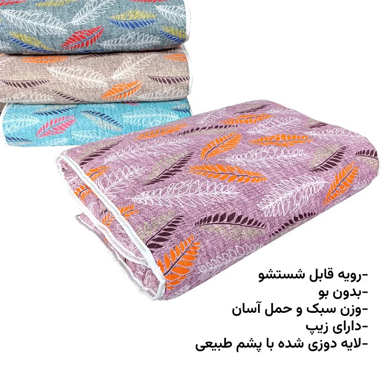 تشک مهمان اسپی توره مدل پشمی کد KH01 یک نفره سایز 90*190 سانتی متر - Image 4