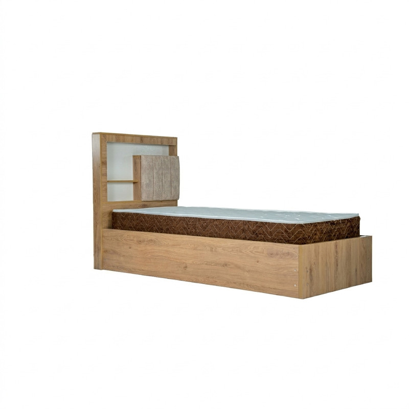 تختخواب ملامینه یک نفره آریا میز مدل آسایش سایز 90 * 200 سانتیمتر - Image 2