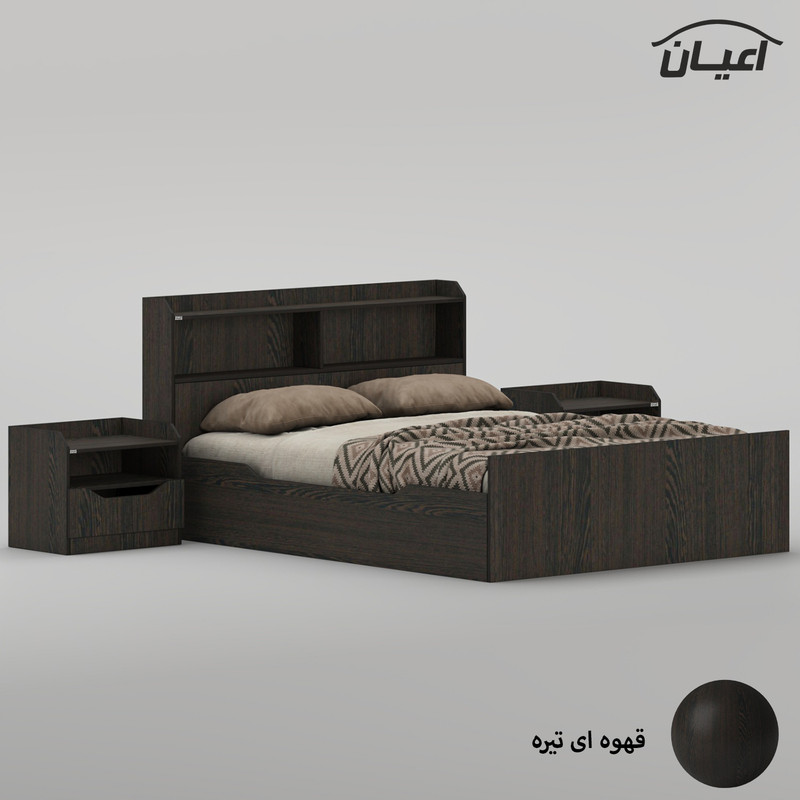 سرویس تخت خواب دو نفره ملامینه اعیان مدل FH996 سایز 160x200 سانتی متر به همراه دو عدد پاتختی - Image 8