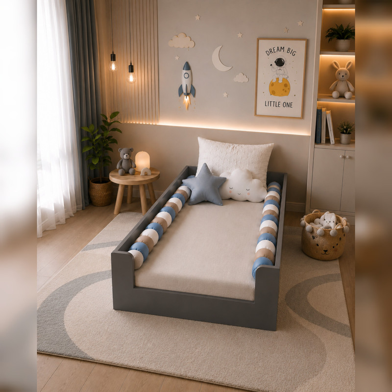 تختخواب ملامینه یک نفره مدل K20 سایز 70 * 130 سانتیمتر - Image 2