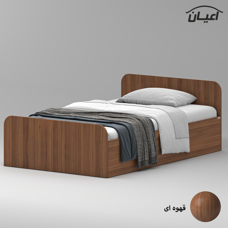 تخت خواب ملامینه یک نفره اعیان مدل FH932 سایز 120x200 سانتی متر - Image 6