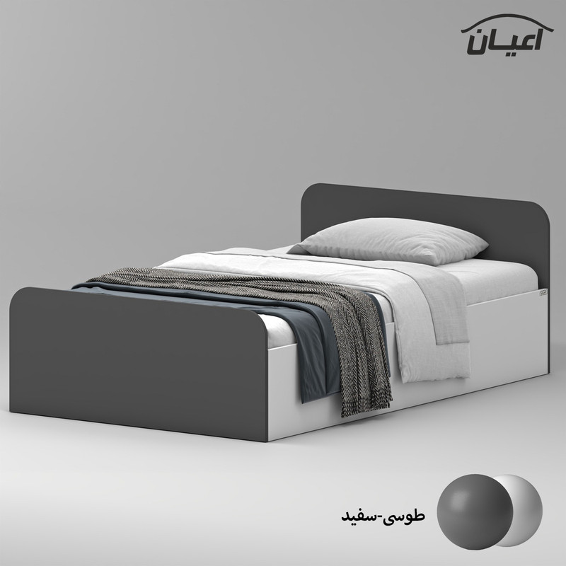 تخت خواب ملامینه یک نفره اعیان مدل FH932 سایز 120x200 سانتی متر - Image 8