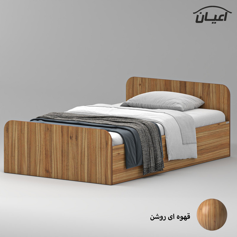 تخت خواب ملامینه یک نفره اعیان مدل FH932 سایز 120x200 سانتی متر - Image 5