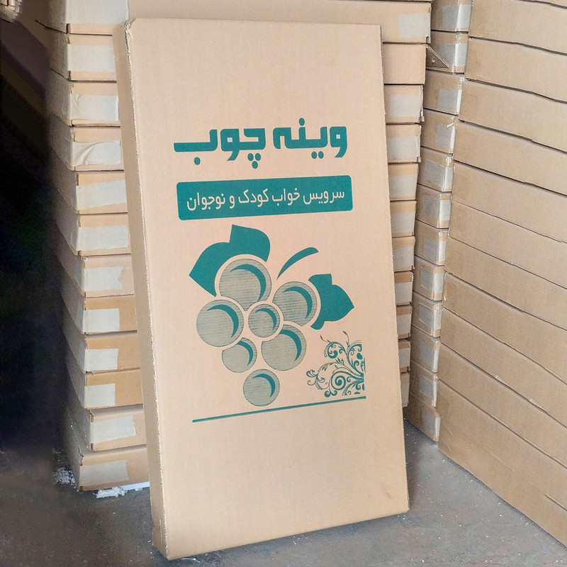 تخت خواب دو طبقه وینه چوب مدل رویال سایز 90x200 سانتی متر - Image 7