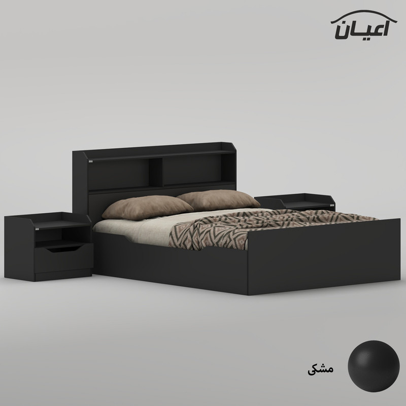 سرویس تخت خواب دو نفره ملامینه اعیان مدل FH996 سایز 160x200 سانتی متر به همراه دو عدد پاتختی - Image 5