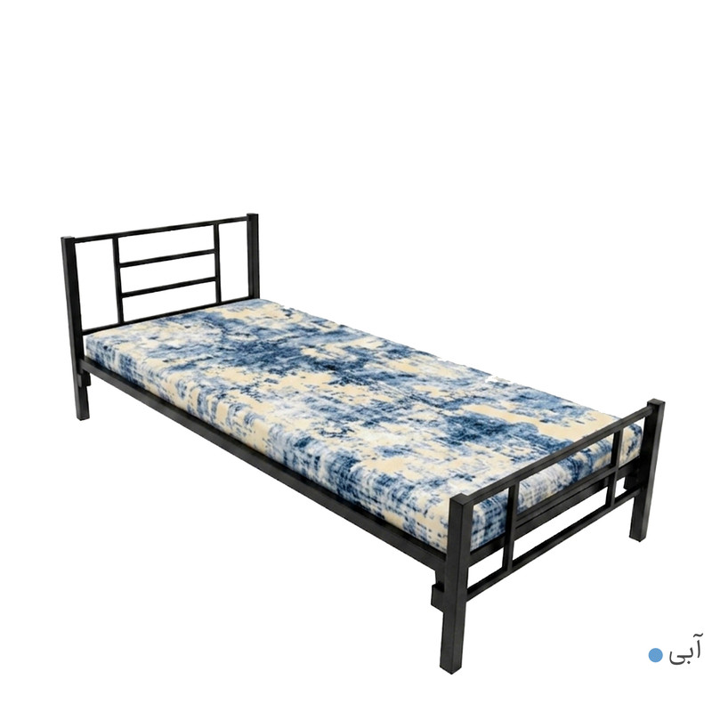 تخت خواب فلزی یکنفره مدل AF01 سایز 200×90 سانتی متر همراه با تشک طبی - Image 6