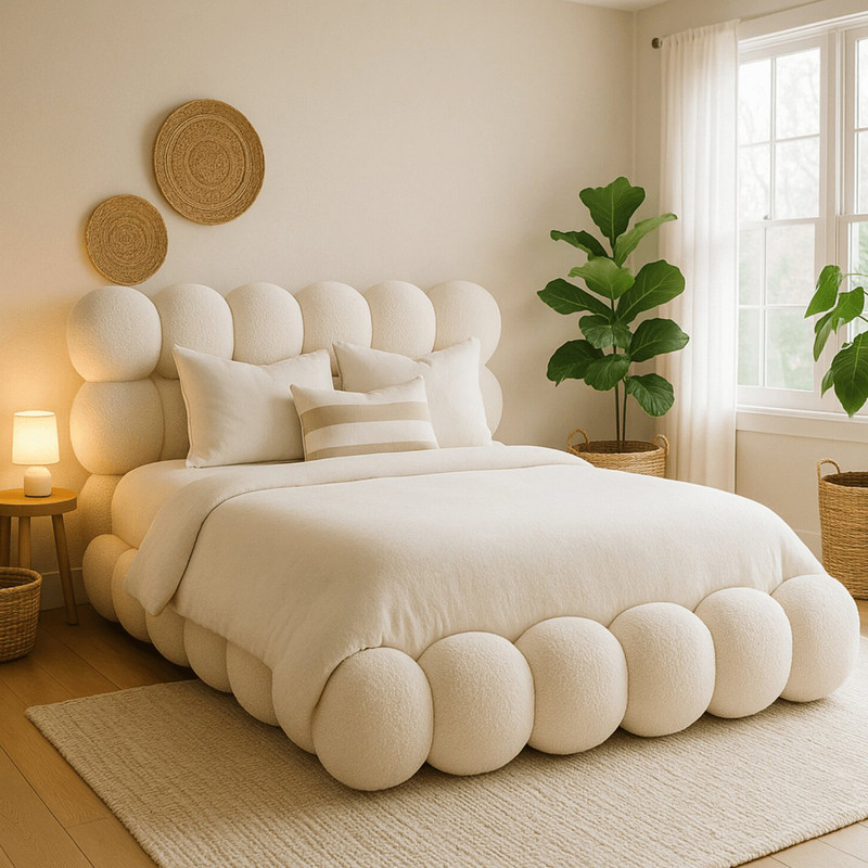 تخت خواب تدی دونفره لوکس مدل پنبه سایز 200×160 سانتی متر - Image 3