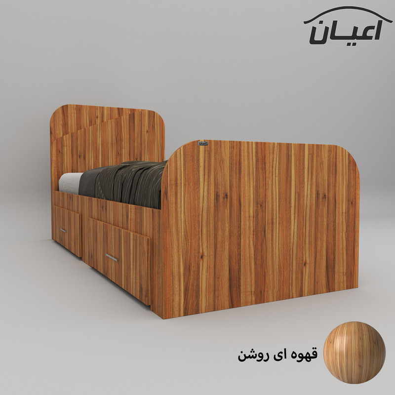 تخت خواب یکنفره اعیان مدل FH546 سایز 90x200 سانتی متر - Image 4
