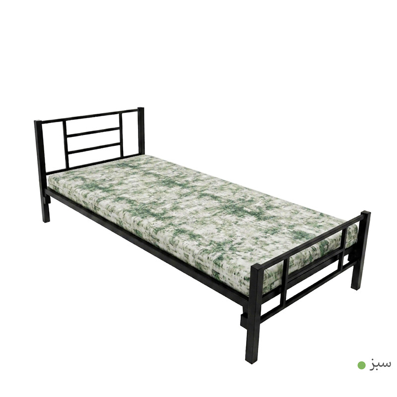 تخت خواب فلزی یکنفره مدل AF01 سایز 200×90 سانتی متر همراه با تشک طبی - Image 7