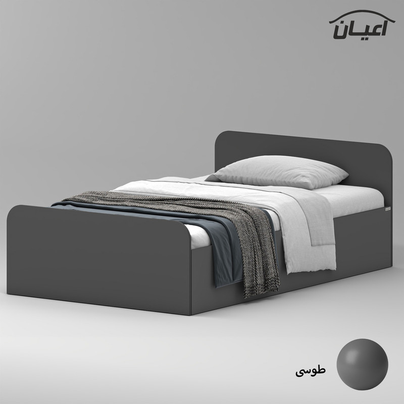 تخت خواب ملامینه یک نفره اعیان مدل FH932 سایز 120x200 سانتی متر - Image 3