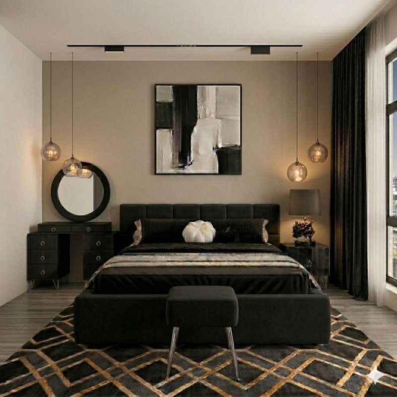 تختخواب ملامینه دو نفره مدل LA106 سایز 160x200 سانتیمتر مجموعه 5 عددی - Image 2