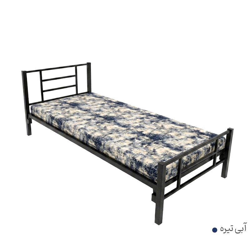 تخت خواب فلزی یکنفره مدل AF01 سایز 200×90 سانتی متر همراه با تشک طبی - Image 5
