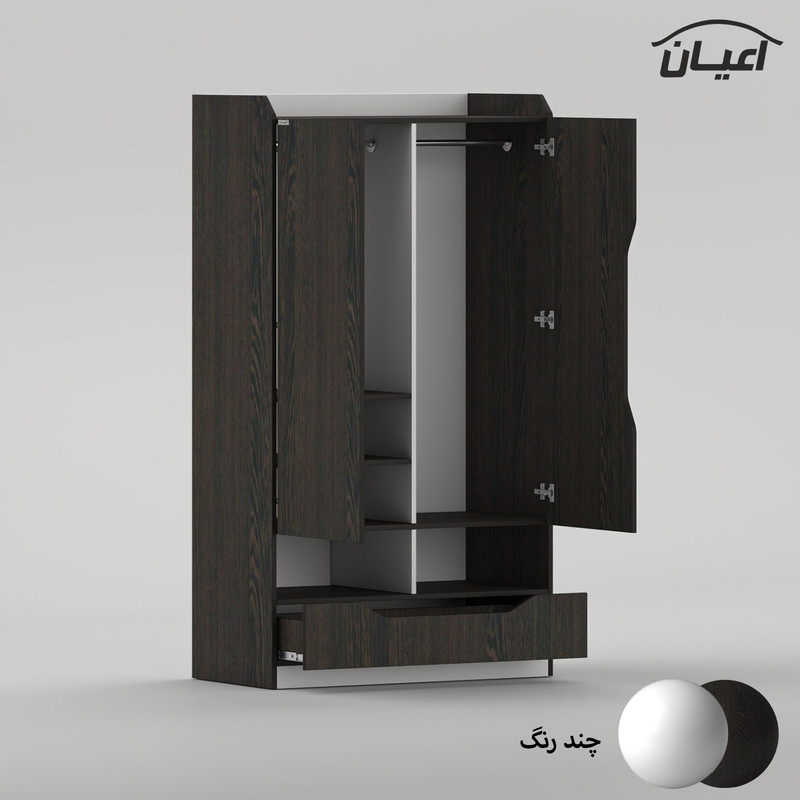 سرویس خواب ملامینه دو نفره اعیان مدل FH998 سایز 160x200 سانتی متر مجموعه 6 عددی - Image 12