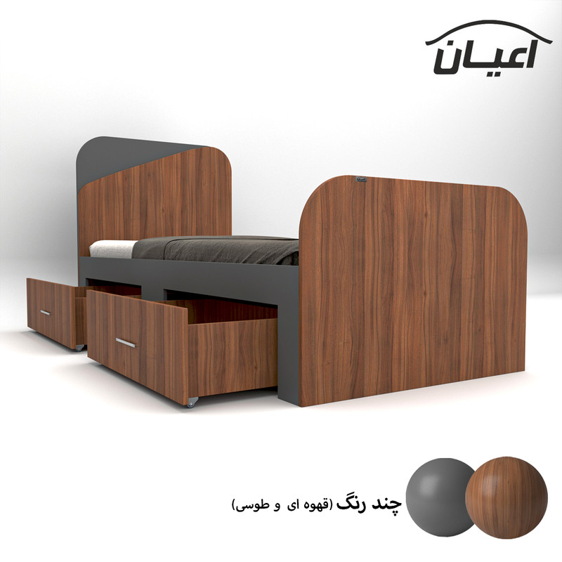 تخت خواب یکنفره اعیان مدل FH546 سایز 90x200 سانتی متر - Image 11