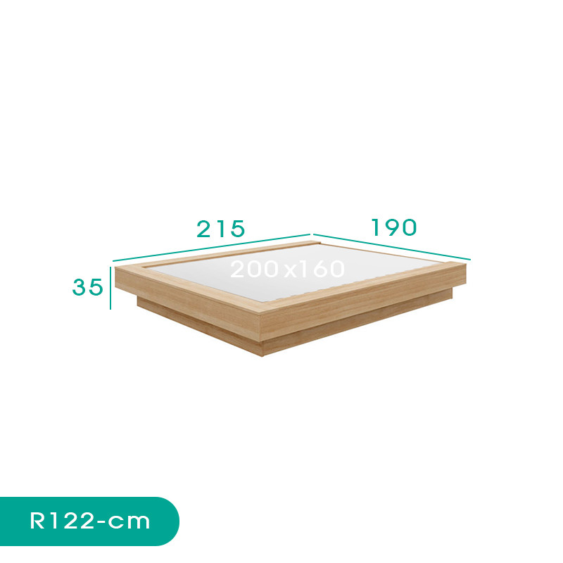 تخت خواب دونفره اسمردیس مدل R122 - MDF+ سایز 200x160 سانتی متر - Image 8
