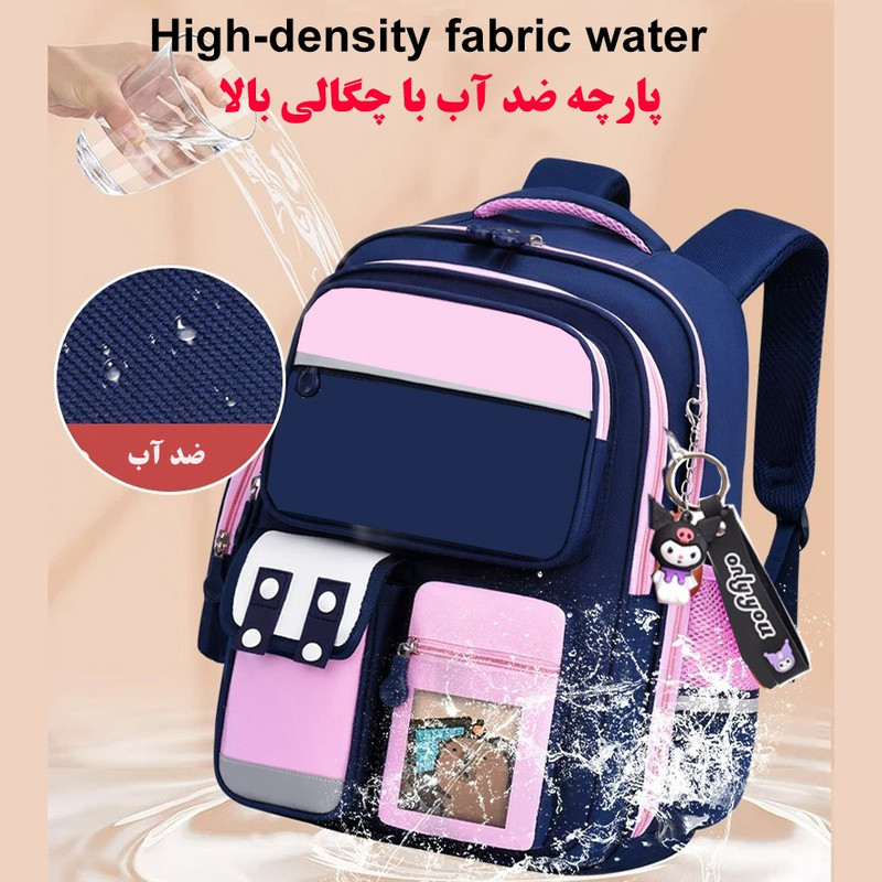 کوله پشتی مدرسه مدل چهار دکمه کد PINA - Image 9