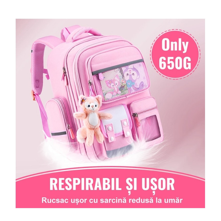 کوله پشتی مدل تانکی دخترانه خرگوش دار کد pink4709 - Image 2
