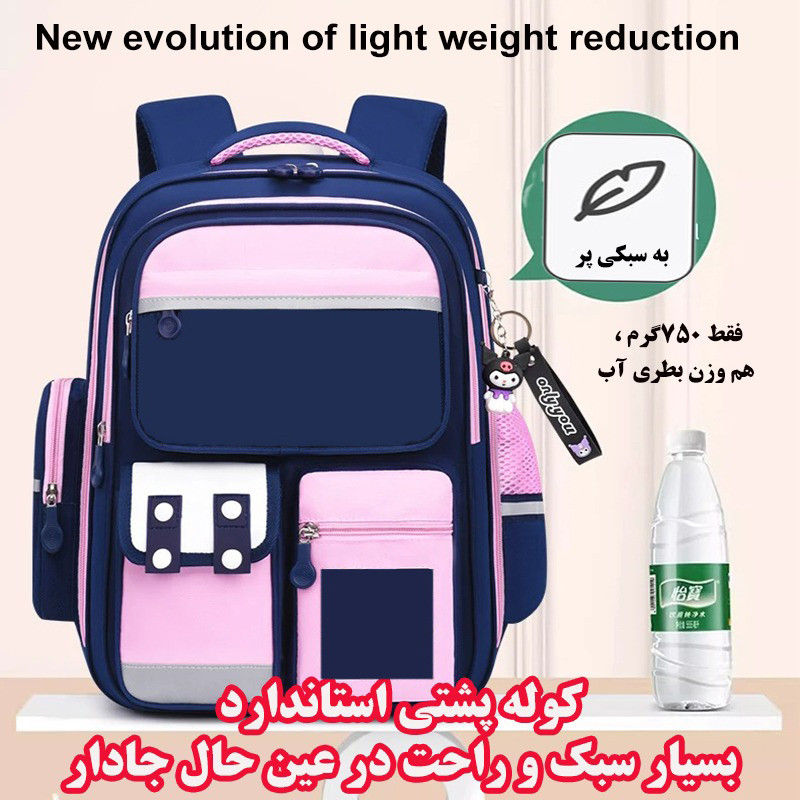 کوله پشتی مدرسه مدل چهار دکمه کد PINA - Image 2