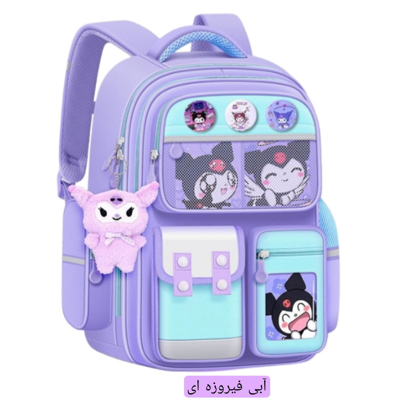 کوله پشتی مدرسه مدل تانکی کرومی خندان پیکسل دار کد t20263 - Image 4