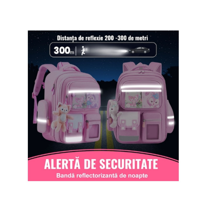 کوله پشتی مدل تانکی دخترانه خرگوش دار کد pink4709 - Image 4