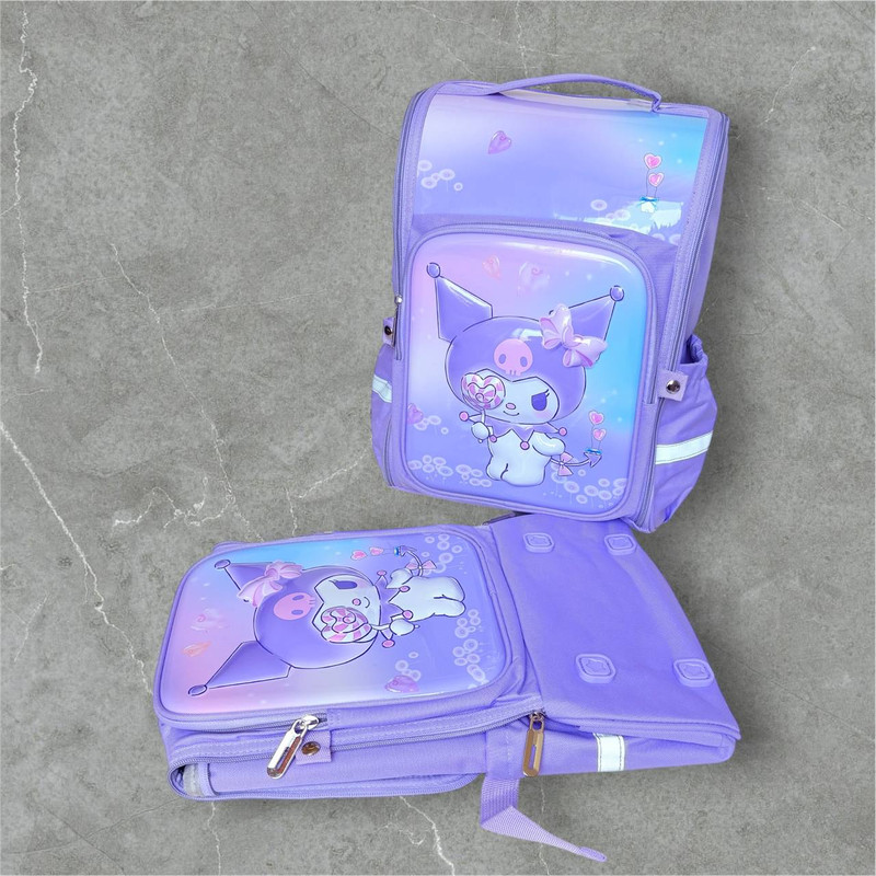 کوله پشتی مدرسه مدل صندوقی کرومی کد 2525 - Image 4