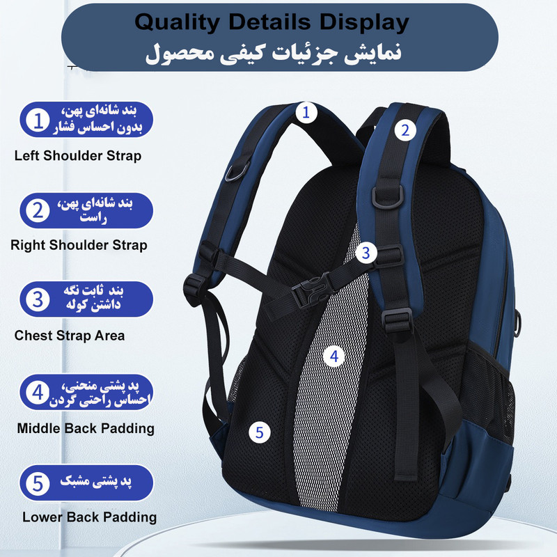 کوله پشتی مدرسه ژیما کد 5421 - Image 5