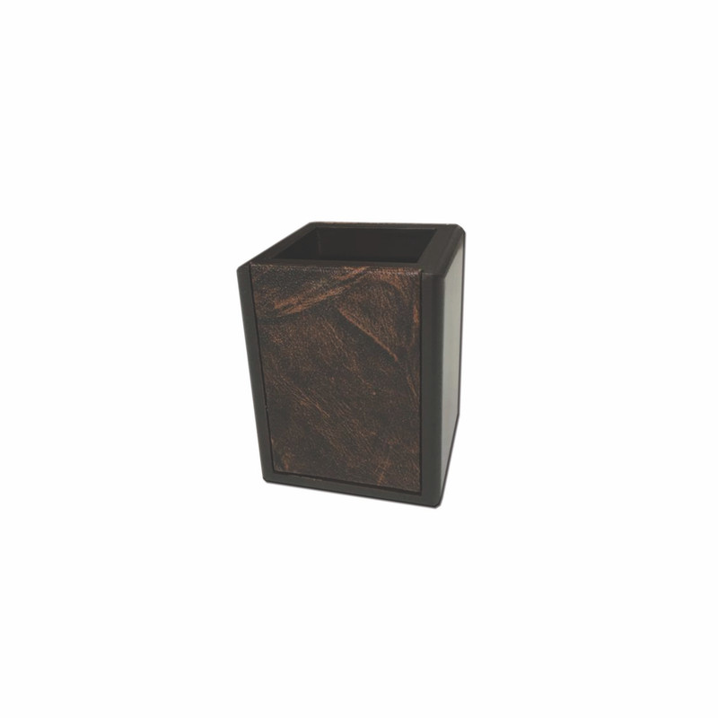 ست لوازم اداری رومیزی مدل piebaldleather&brownwood مجموعه 9 عددی - Image 4