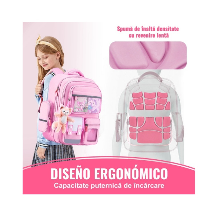 کوله پشتی مدل تانکی دخترانه خرگوش دار کد pink4709 - Image 3