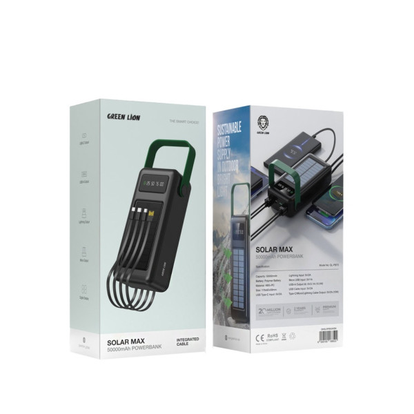پاوربانک گرین لاین مدل SOLAR MAX ظرفیت 50000 میلی آمپر ساعت - تصویر 3