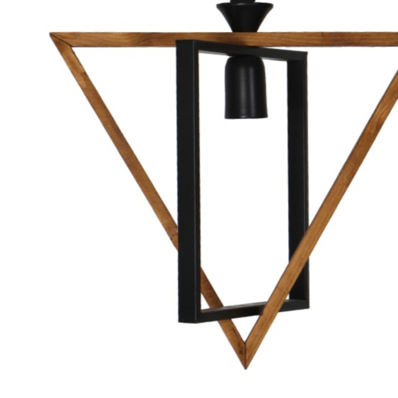 چراغ آویز شاهان تک مدل WOOD1 - Image 4