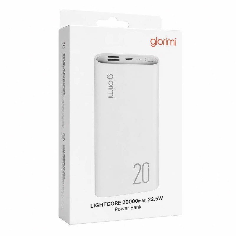 پاوربانک 22.5 وات گلوریمی مدل LIGHTCORE ظرفیت 20000 میلیآمپرساعت به همراه کابل USB-C - Image 5