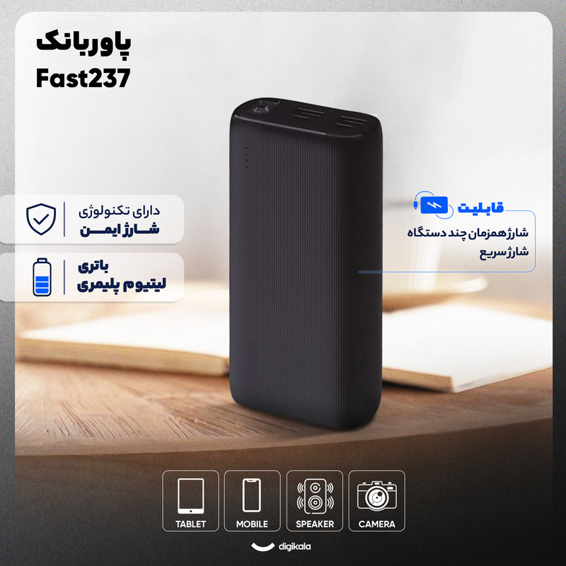 پاوربانک 22.5 وات مدل Fast273 ظرفیت 20000 میلی آمپر ساعت - Image 7