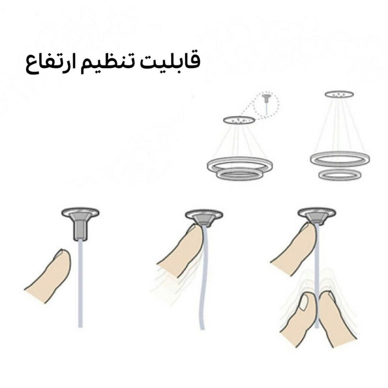 لوستر آویز شاهان تک مدل 3L - Image 4
