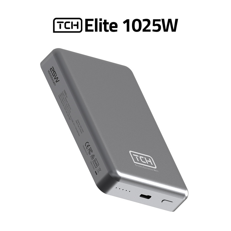 پاوربانک بی سیم 25 وات تی سی اچ مدل Elite 1025W ظرفیت 10000 میلیآمپرساعت - Image 2