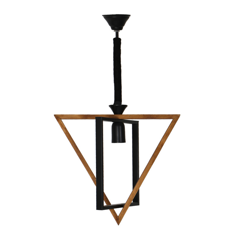 چراغ آویز شاهان تک مدل WOOD1 - Image 3