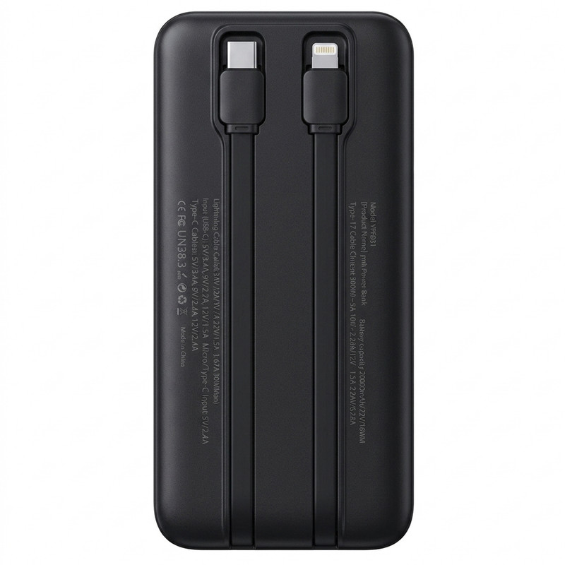 پاوربانک 22.5 وات یوشیتا مدل YP-021 ظرفیت 20000 میلیآمپرساعت به همراه سه عدد کابل USB-C/ لایتنینگ / USB-C - Image 11